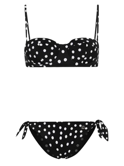 Dolce & Gabbana Bikini Balconcino In Black