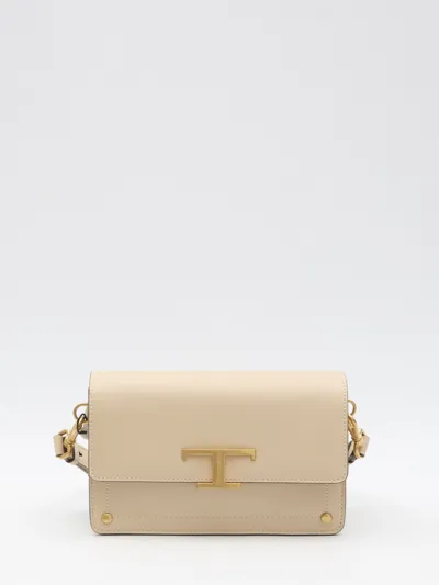 Tod's Leather Bag In Beige