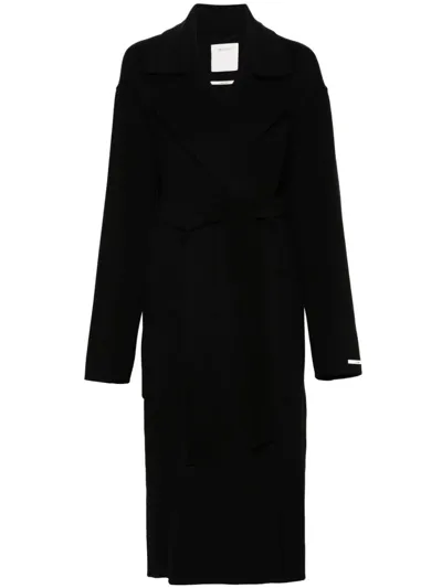 Sportmax Cappotto A Vestaglia Polka In Black