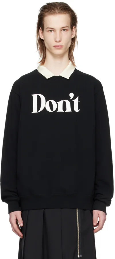 Undercover Black 'don't' Sweatshirt