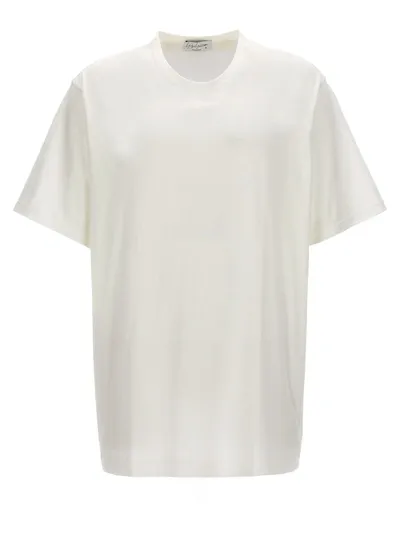 Yohji Yamamoto Crew Neck Short-sleeved T-shirt In White