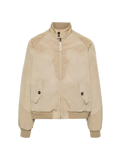 Maison Margiela Yoke Canvas Jacket In Nude & Neutrals