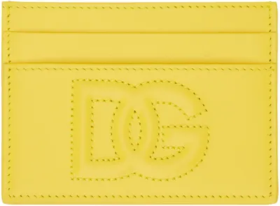 Dolce & Gabbana Gold Logo Card Holder In 80205 Gold