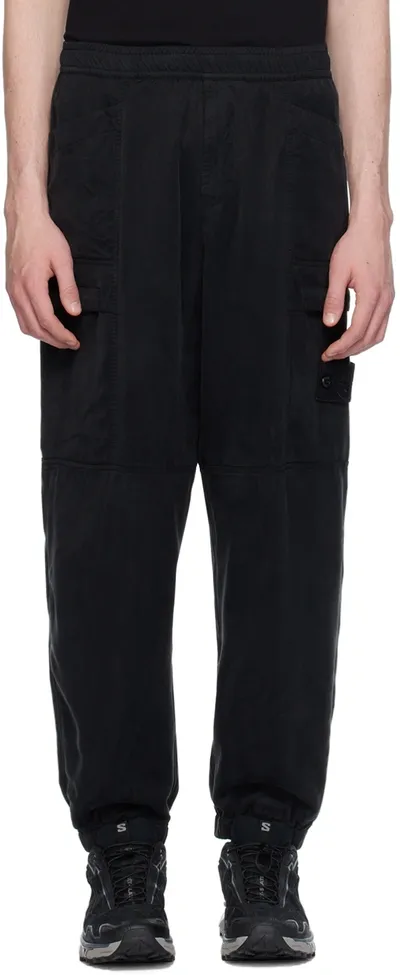 Stone Island Trousers In Black