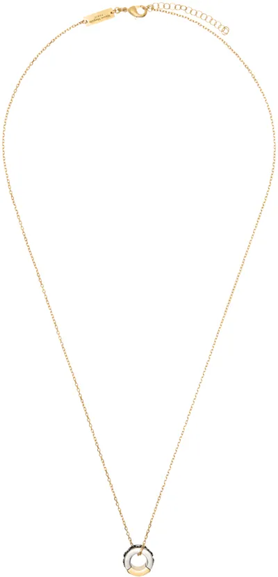 Maison Margiela Gold Pendant Necklace In 965 Yellow Gold Plat