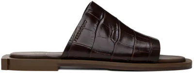 Ferragamo Man Mule With Gancini Heel In Black