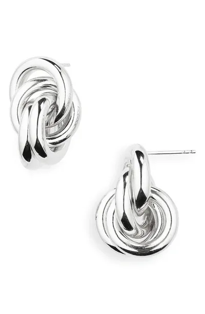 Lie Studio Vera Knot Tie Sterling Silver Earrings