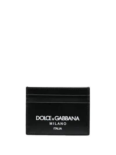 Dolce & Gabbana Card Holder With Logo In Black