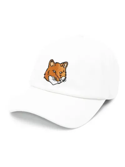 Maison Kitsuné Fox-motif Baseball Cap In White