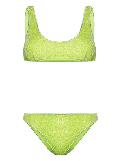 Oseree Oséree Lumière Bikini In Lurex In Green