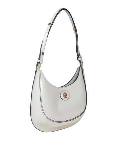 Tory Burch Robinson Crescent Shoulder Bag In Neutrals