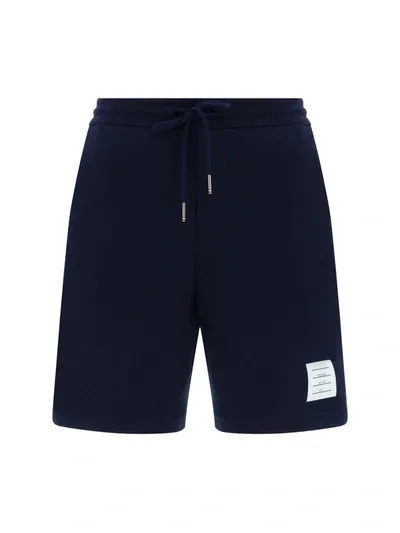 Thom Browne Mid Thigh Summer Shorts In Blue