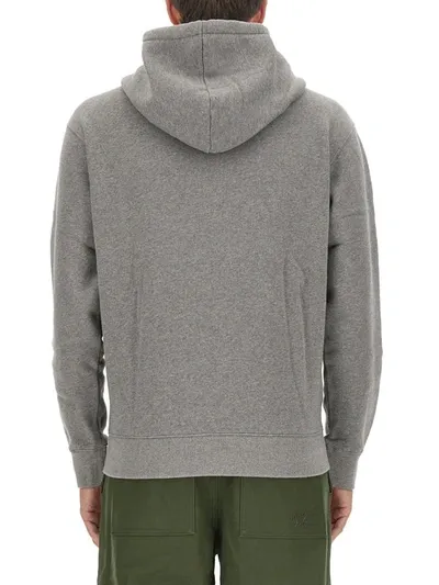 Maison Kitsuné Fox Head Sweatshirt In Grey