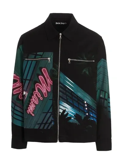 Palm Angels Miami-print Cotton Jacket In Multi