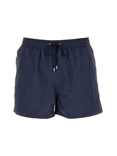 Paul Smith Men Short Plain With Strp Swimwear In Blue