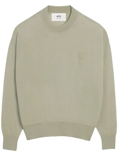 Ami Alexandre Mattiussi Ami De Coeur Wool Jumper In 绿色