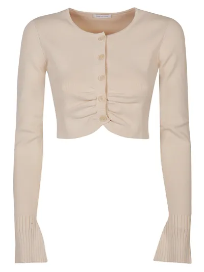 Patrizia Pepe Stretch-design Cardigan In Neutrals