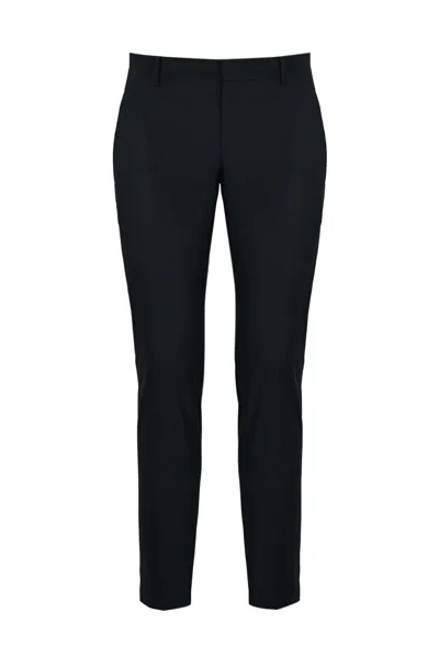 Pt01 Epsilon Cotton Trousers In Navy