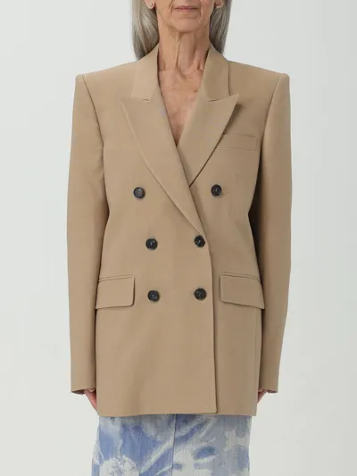 Msgm Blazer  Woman Color Sand