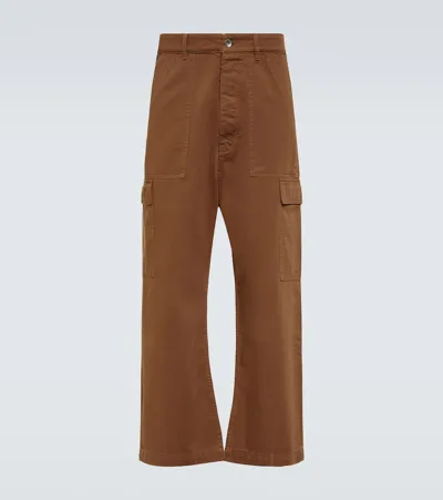 Rick Owens Drkshdw Cotton Cargo Pants In Dust