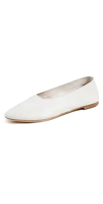 Staud Alba Ballet Flats Paper In White