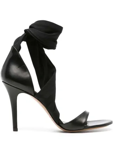 Isabel Marant Askja Leather Sandals In Black