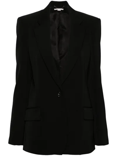 Stella Mccartney Single-breasted Wool Blazer In ブラック