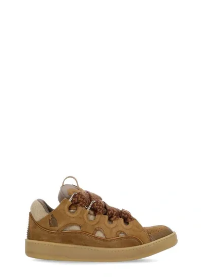 Lanvin Curb Sneakers In Brown