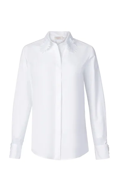 Silvia Tcherassi Naroa Cotton Button Up Top In White