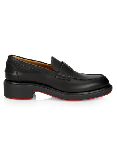 Christian Louboutin Urbino Loafers In Black Leather