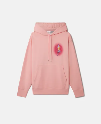 Stella Mccartney Sexy Robot Print Organic Cotton Hoodie In Pink