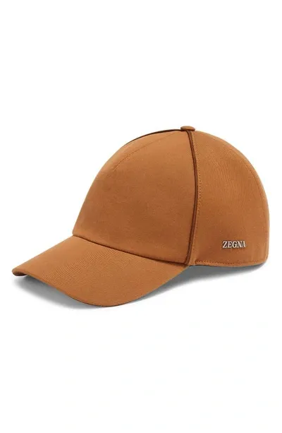 Zegna Cotton-wool Baseball Cap In Foliage