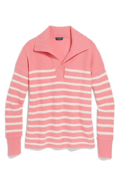 Vineyard Vines Women's Striped Rib-knit Cashmere Sweater In Cayman