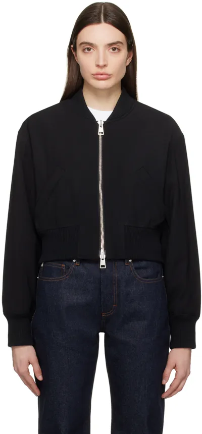 Ami Alexandre Mattiussi Black Zip Bomber Jacket