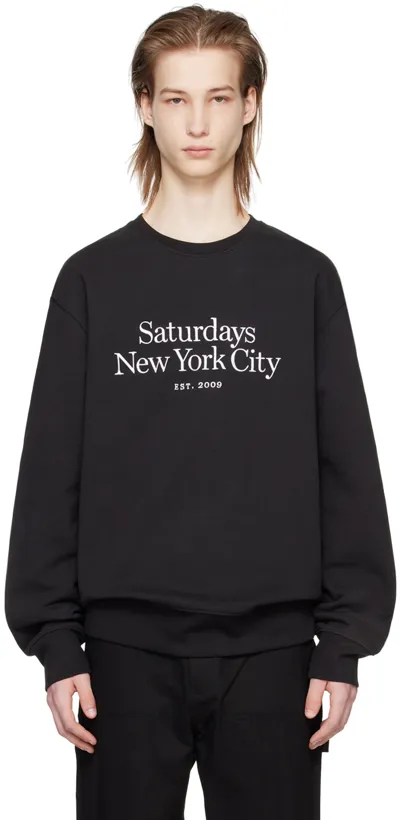 Saturdays Surf Nyc Black Bowery Miller Standard Sweatshirt