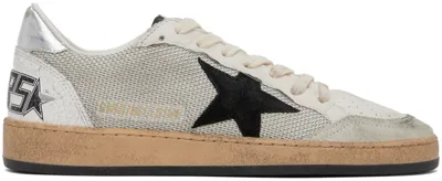 Golden Goose Gray Ball Star Sneakers In White