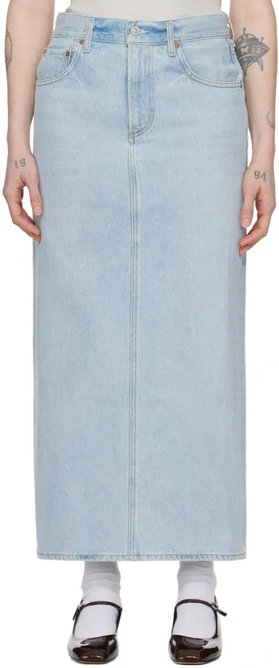 Citizens Of Humanity Verona Denim Column Skirt In Frequency Indi