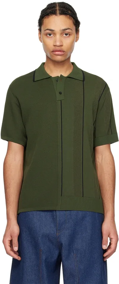 Jacquemus Green Les Sculptures 'le Polo Juego' Polo In Olive