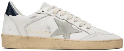 Golden Goose White & Black Ball Star Sneakers In 10270 White/ice/nigh