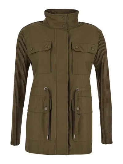 Moncler Cardigan Tricot In Green