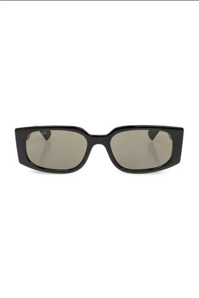 Gucci Eyewear Rectangle Frame Sunglasses In Black