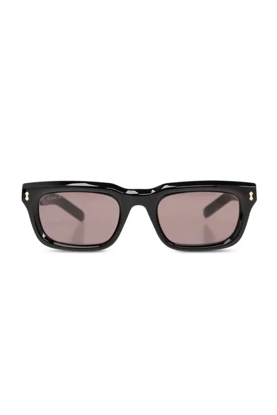 Gucci Eyewear Rectangle Frame Sunglasses In Black