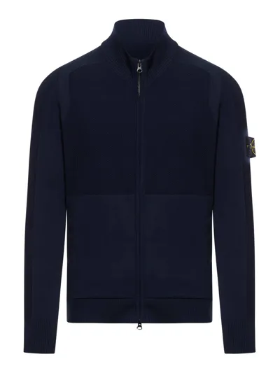 Stone Island Mock Neck Two In Blue