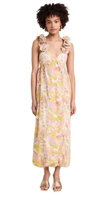 Kika Vargas Reba Dress Pink Garden