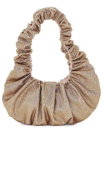 Giuseppe Di Morabito Rhinestone Shoulder Bag In Metallic Gold