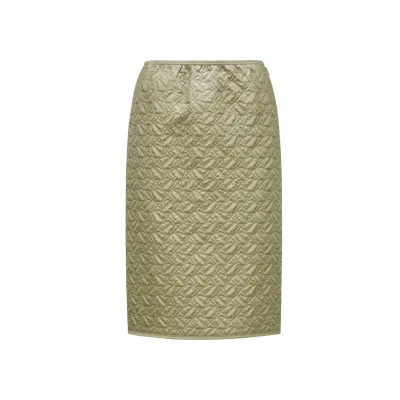 Moncler Collection Quilted Pencil Skirt Green