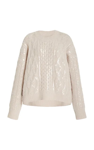 Altuzarra Wirth Superfine Lamb Wool Knit Sweater In Ivory