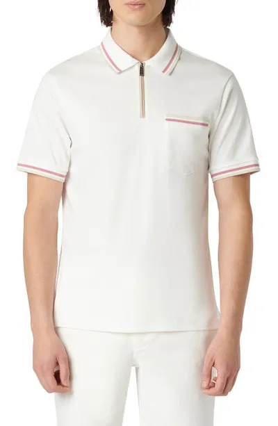 Bugatchi Men's Cotton Short-sleeve Polo Shirt In Chalk