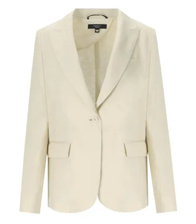 Max Mara Nalut Sand Single-breasted Blazer In Beige