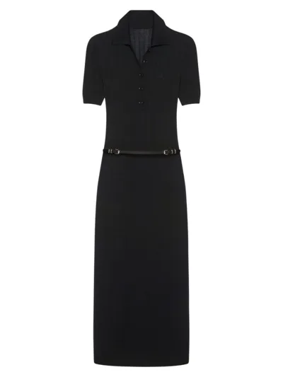 Givenchy Voyou Polo Dress In Knit In Black